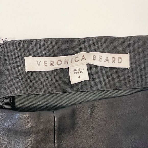 Veronica Beard Indy Lamb leather Black Leggings - Picture 6 of 11